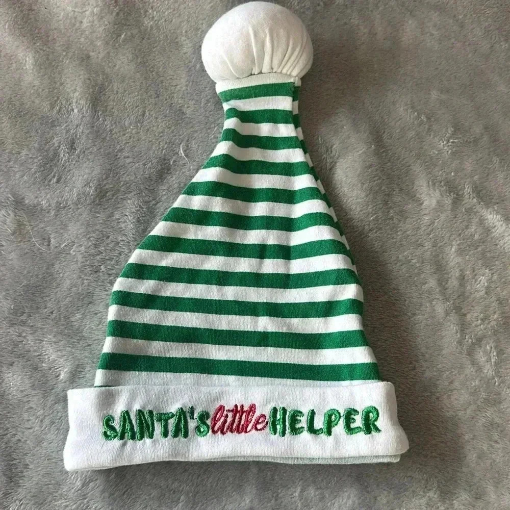 ⭐️ Baby Mode - Santa's Little  Helper hat and bib set. - Picture 2 of 5